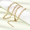4MM 304 Stainless Steel Textured Paperclip Chain Necklaces for Man and Women SA-CBAB767-09G-1