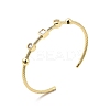 Clear Cubic Zirconia Square Cuff Bangle BJEW-E032-03G-3
