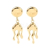 304 Stainless Steel Dangle Stud Earrings LS-EJEW-S264-02G-2