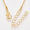 Brass Round Snake Chain Necklace Making MAK-T006-11B-G-2