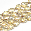 Electroplate Glass Beads Strands EGLA-S151-18x13mm-M-3