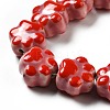 Handmade Printed Porcelain Beads PORC-F005-02D-6