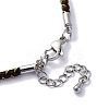 Polyester Cord Braided Bracelet Makings MAK-Z003-01P-30-3