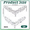 Flower Hotfix Rhinestone Iron on Patches Appliques DIY-WH0671-064A-2