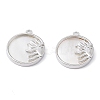 Rack Plating Brass Shell Pendants KK-A183-57P-1