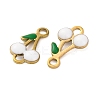 Ion Plating(IP) 304 Stainless Steel Enamel Fruit Connector Charms STAS-P373-01G-01-2