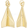 6Pcs Rack Plating Brass Pendants KK-BBC0012-57-1