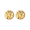 Ion Plating(IP) 304 Stainless Steel Textured Disc Charms STAS-Q336-11A-G-1