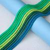 10 Strands 5 Colors Flat Round Handmade Polymer Clay Beads CLAY-SZ0002-02B-4