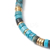 Natural Magnesite Beads Stretch Bracelet for Women BJEW-JB13215-01-3