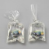 Transparent Resin Big Pendants RESI-TAC0024-01G-1