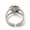 Tarnish Resistant 304 Stainless Steel Sun Open Cuff Ring Settings RJEW-B027-23P-3
