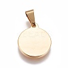 304 Stainless Steel Pendants STAS-L222-05G-2