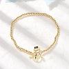 Christmas Brass Micro Pave Cubic Zirconia Link Bracelets BJEW-K289-01A-G-2