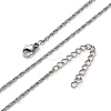 1.5MM 304 Stainless Steel Rope Chain Necklaces NJEW-T016-23P-4