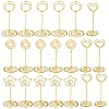 16Pcs 4 Style Carbon Steel Name Card Holder AJEW-SZ0001-78-1