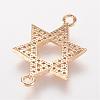 Brass Micro Pave Cubic Zirconia Links ZIRC-K061-96G-2