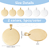 10Pcs 2 Colors Anti-Tarnish 201 Stainless Steel Pendants STAS-DC0016-65-2