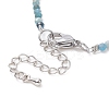 Natural Apatite Round Beaded Bracelets BJEW-JB09390-01-3