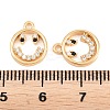 Brass Micro Pave Cubic Zirconia Charms KK-A298-09G-3