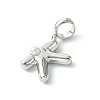 Rack Plating Brass with ABS Plastic Pearl European Dangle Charms KK-G501-02K-P-2