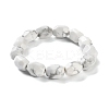 Natural Howlite Beads Stretch Bracelets for Women Men BJEW-C081-09-2