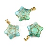 Lampwork Pendants GLAA-T023-06G-2