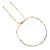 Adjustable Glass Seed Bead Braided Bead Bracelets for Women VT9382-38-1