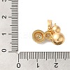 Brass Micro Pave Cubic Zirconia with ABS Plastic Pearl Charms KK-C072-44G-3