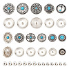 22Pcs 11 Styles Flat Round Alloy Enamel Coin Screwback Rivets FIND-NB0005-76-1