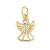 Brass Micro Pave Cubic Zirconia Charms ZIRC-I356-40G-1