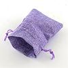 Polyester Imitation Burlap Packing Pouches Drawstring Bags ABAG-R004-18x13cm-08-3