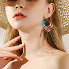 32Pcs 8 Style 430 Stainless Steel Filigree Pendants STAS-BY0001-10-8