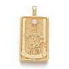 Brass Micro Pave Clear Cubic Zirconia Pendants X-ZIRC-Z004-01T-1