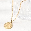 Jerusalem Cross 304 Stainless Steel Medal Pendant Necklaces NJEW-D349-01G-3