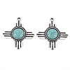 Tibetan Style Alloy Pendants X-PALLOY-S120-294AS-RS-1