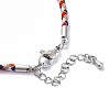 Polyester Cord Braided Bracelet Makings MAK-Z003-01P-29-3