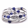 2Sets 2Pcs Bohemian Multi-Layered Natural Lapis Lazuli Wrap Bracelet Women's Jewelry MV3343-6-1