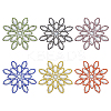 6Pcs 6 Colors Snowflake Glitter Hotfix Glass Rhinestone DIY-FG0007-62-1