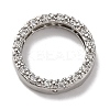 Rack Plating Brass with Cubic Zirconia Bead Frame KK-S406-09B-P-1