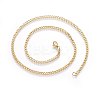 304 Stainless Steel Curb Chain Necklaces NJEW-H492-01G-1