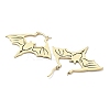 304 Stainless Steel Bat Hoop Earrings for Women LS-EJEW-R156-07G-2