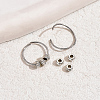 Classic Vintage Brass Rondelle Hoop Earrings DY8835-4