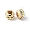 Brass Micro Pave Clear Cubic Zirconia Beads KK-D324-02G-1