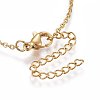 Brass Micro Pave Cubic Zirconia Pendant Necklaces NJEW-L146-11G-3