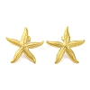 Ion Plating(IP) 304 Stainless Steel Starfish Stud Earrings EJEW-D281-06G-1