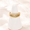 304 Stainless Steel Cuff Open Rings for Women LS-RJEW-H255-01G-09-1