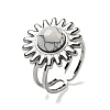 Sun 304 Stainless Steel Open Cuff Rings STAS-Z060-08P-05-1