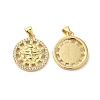 Rack Plating Brass Pave Cubic Zirconia Pendants KK-O142-10G-1