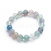 Natural Fluorite Stretch Bracelets BJEW-E373-10mm-10-01-1